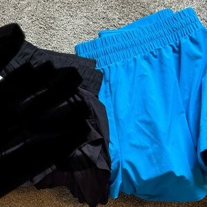 Blue athletic shorts